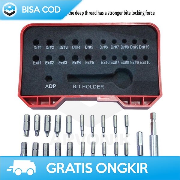 SET SCREW EXTRACTOR BERKUALITAS PAKET MATA BOR EXTRACTOR 20IN1 LENGKAP