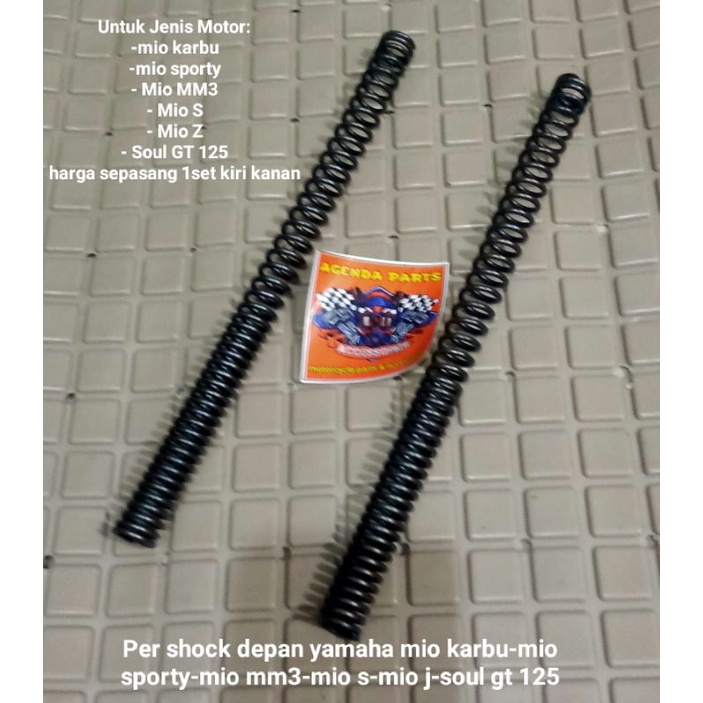 per shock depan/Per Pegas Shock Depan yamaha Mio karbu-Sporty-mio smile-Mio Soul-Soul GT-Mio m3-mio s-mio z harga sepasang kiri kanan