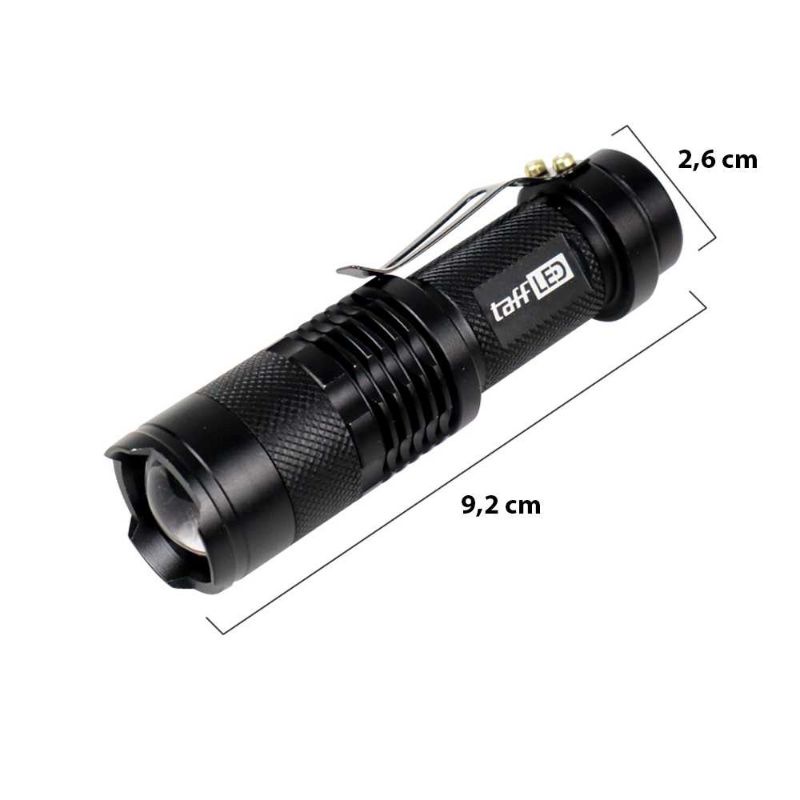 TaffLED Senter LED 395nm UV + Baterai + Charger + Box Pocketman P1