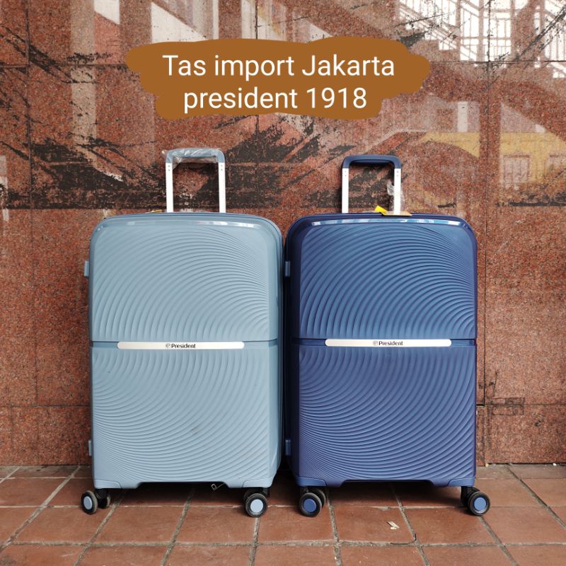 Koper Fiber President (1918) TSA, EXPANDING dan ANTI THEFT Zipper, Bahan Lentur Anti Pecah ORI