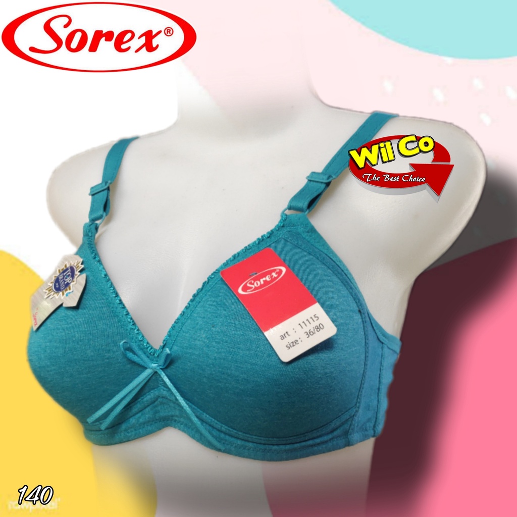 K140 - BRA/BH WANITA SOREX TANPA KAWAT BUSA TIPIS DUA PENGAIT SIZE 36 - 42 EXTRA COMFORT