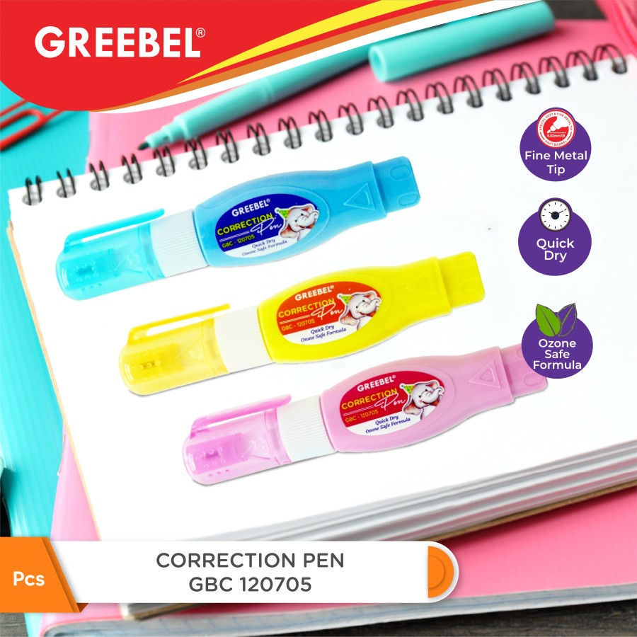 Jual GREEBEL Correction pen Tipex Cair Tip X Tipe Ex / CORRECTION PEN