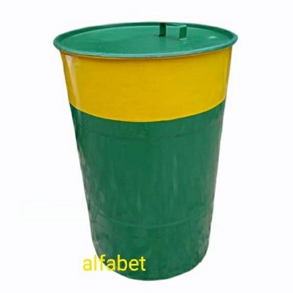 drum besi 60 L /kaleng/tong sampah/tempat sampah/tempat bakar sampah