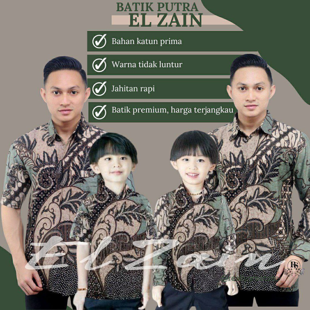 TERBARU Couple sweet || couple batik ayah dan Batik anak cowok BATIK Hijau sage Batik Terbaru Batik 2022