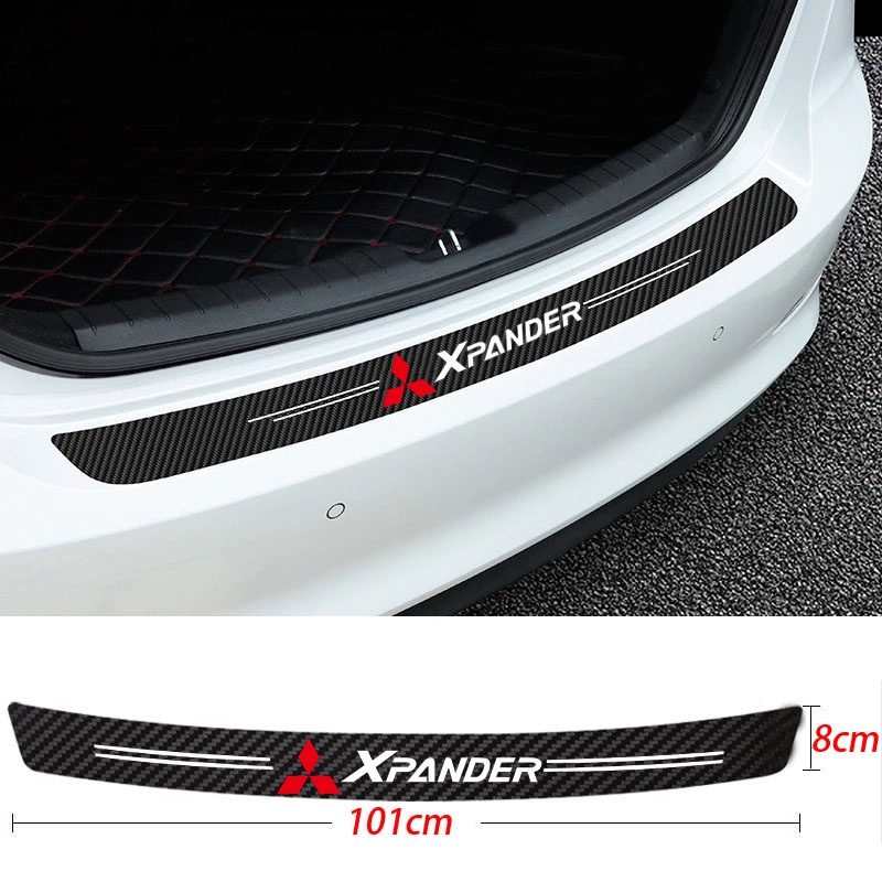 Stiker Pelindung Pintu Mobil Bahan Kulit Serat Karbon Anti Gores Untuk Mitsubishi Xpander RalliArt