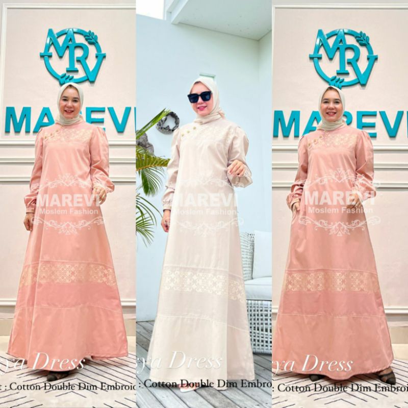 ALESHA DRESS BY MAREVI TERBARU ORIGINAL (ADA SIZE STANDAR DAN JUMBO)
