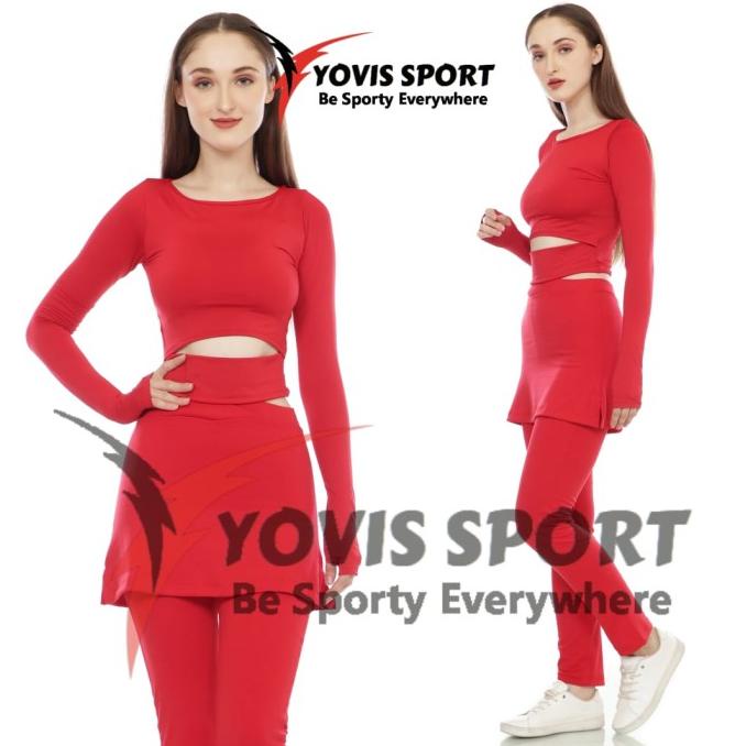 Celana Rok Wanita / Celana Senam / Celana Aerobik / Merah