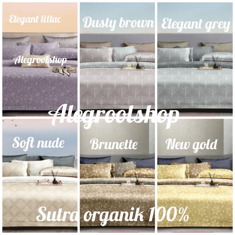 (PART3)FULL SET BEDCOVER SPREI LUXURY JACQUAD SUTRA ORGANIK 100% IMPORT TERMURAH SERAT BAMBU