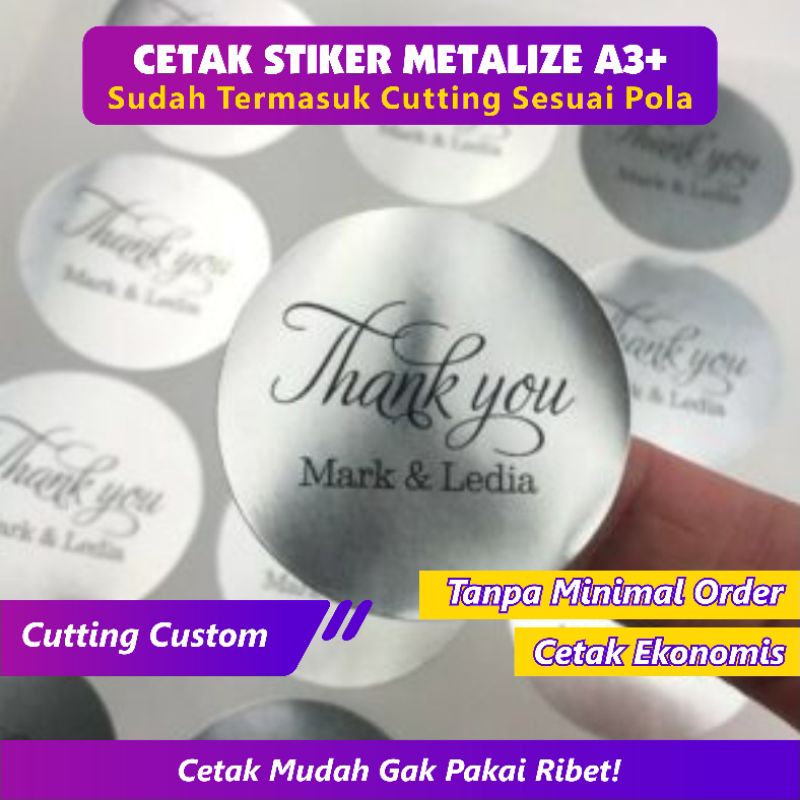 

Stiker Metalize Silver A3+ | Cetak Stiker Metalize Print N Cutt