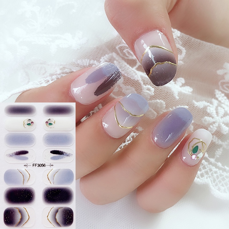 Ff Stiker Kuku 3D DIY Tahan Air Untuk Nail Art