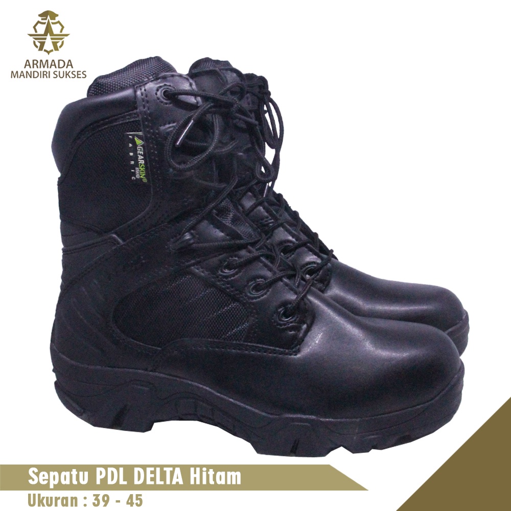 Sepatu Tactical Cordura Delta Boots 8 Hitam - Sepatu PDL Tactical