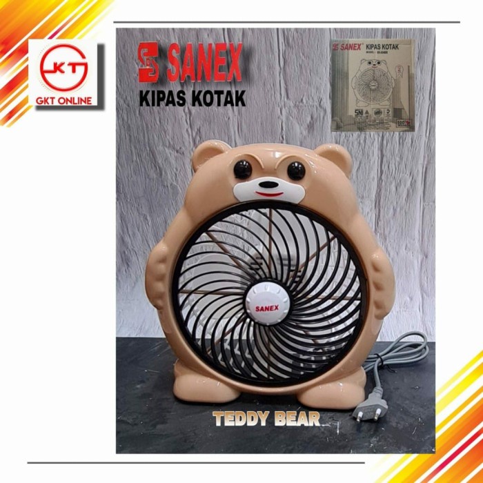 kipas angin Kipas Angin Listrik Karakter / Mini Fan Karakter / Kipas Kotak Sanex - Tedy Bear(H9X4) k