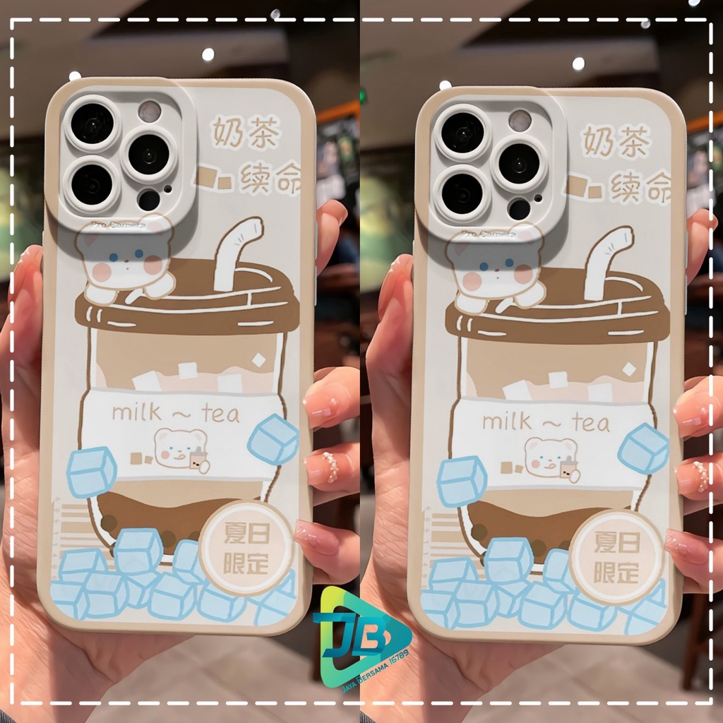 CUSTOM CASE SOFTCASE SILIKON PROCAMERA MILK TEA CUSTOM OPPO REALME VIVO XIAOMI SAMSUNG INFINIX IPHONE FOR ALL TYPE JB6200