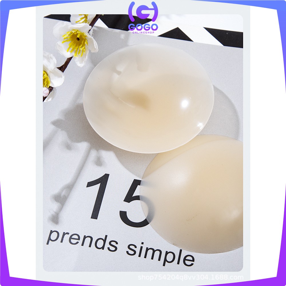 GOGO-P374 Nipple Silicone Pad Bra Penutup Putting Perekat Silikon Payudara / Silicone Bra / Bra Penutup Puting Silikon Gel / Silicon Nipple Cover