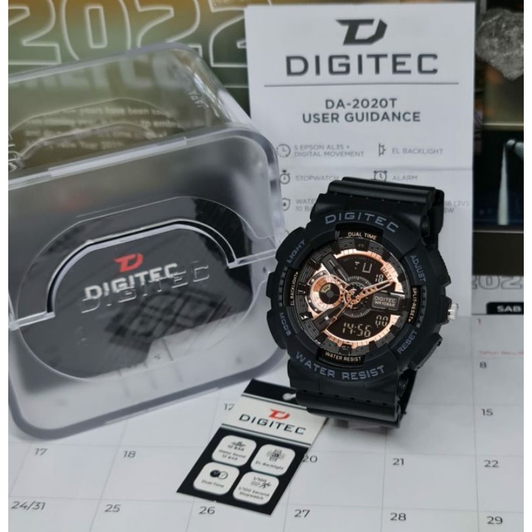 DA2020T JAM TANGAN ORIGINAL DIGITEC TERLARIS TAHAN AIR PRIA BISA COD