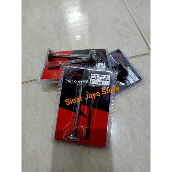 Klep Set IN/EX /Payung Klep Beat FI / ESP (K81) Takayama