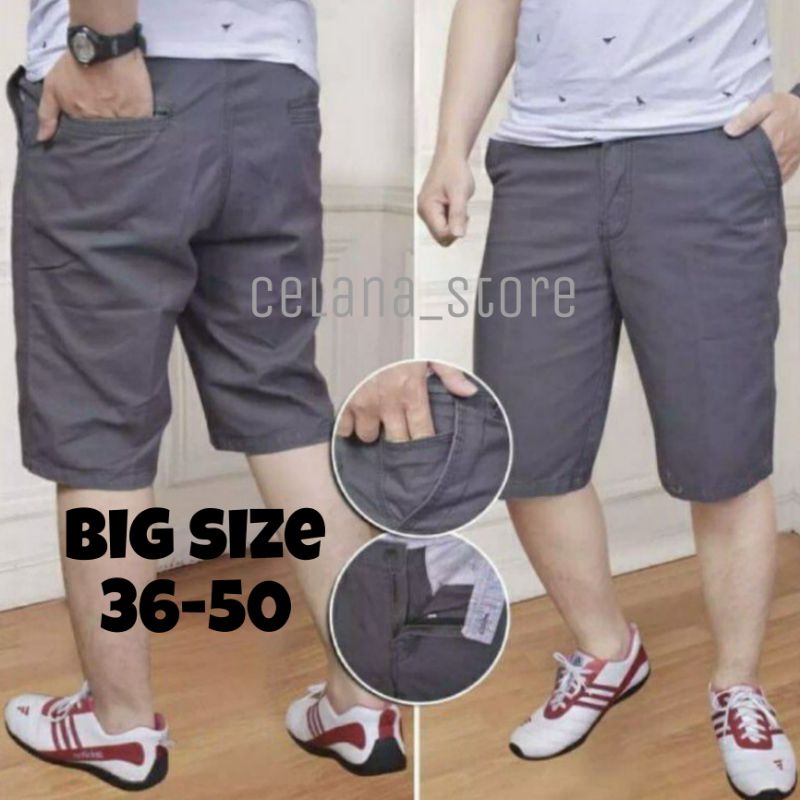 CELANA PENDEK PRIA BIG SIZE 36-50 / CELANA CHINO PENDEK BIG SIZE/BIG SIZE / COD BAYAR DI TEMPAT