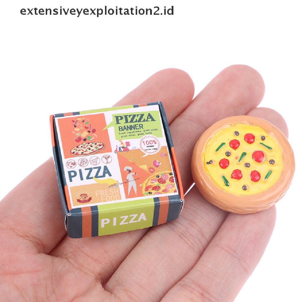 1 Pc Miniatur Pizza Skala 1: 12 Untuk Dekorasi Rumah Boneka