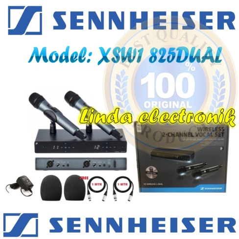 mic wireless sennheiser xsw1 825 dual /xsw-1-825 dual microphone original