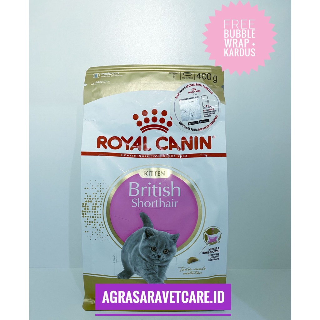 ROYAL CANIN KITTEN BRITISH SHORT HAIR 400 gram FRESHPACK- RC KITTEN KITTEN BRITISH SHORT HAIR 400 gr