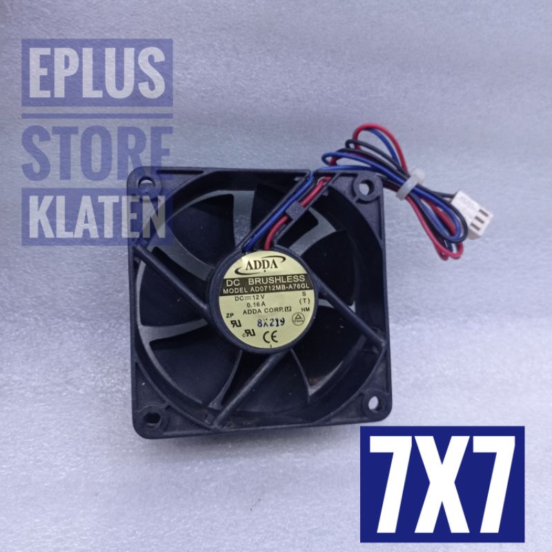 kipas fan 12V 7cm 0.16A ADDA Dc Brushless Ball Bearing KP177