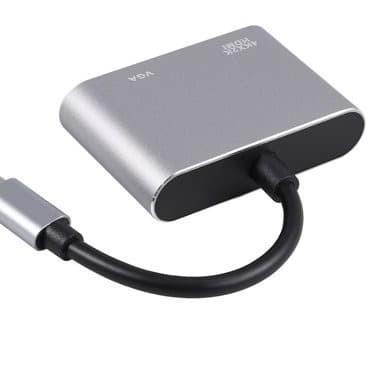 CONVERTER USB TYPE C 2IN1 To HDMI DAN VGA Adapter