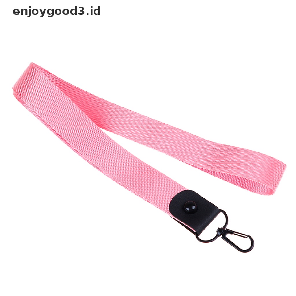 Tali Lanyard Gantung Leher Warna Solid Untuk Kartu ID