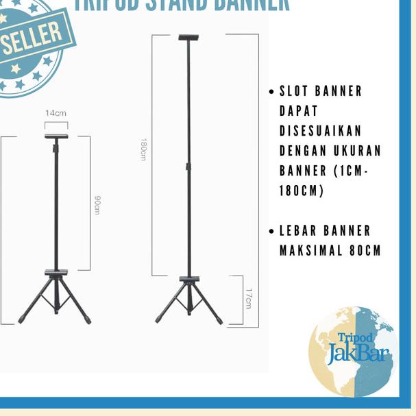TRIPOD DISPLAY / STAND FRAME / STAND BANNER TRIPOD CAMERA - Hitam