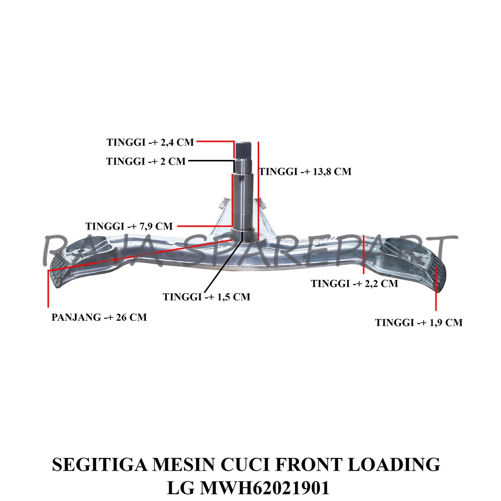 SEGITIGA MESIN CUCI FRONT LOADING LG MWH62021901