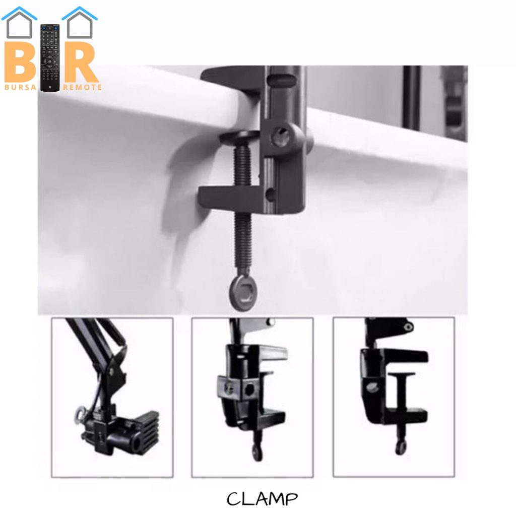 Braket Stand Holder Mounting C Clamp Klem Dudukan Kamera Lampu Microfone