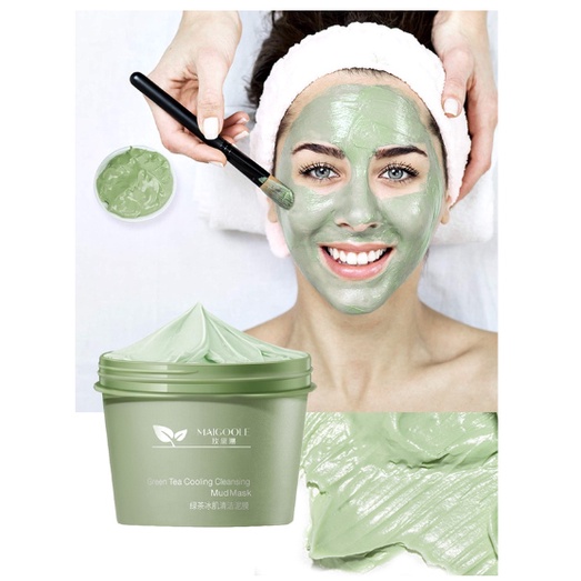 [FREE SPATULA] MAIGOOLE Green Tea Clay Mask 100G Masker Wajah