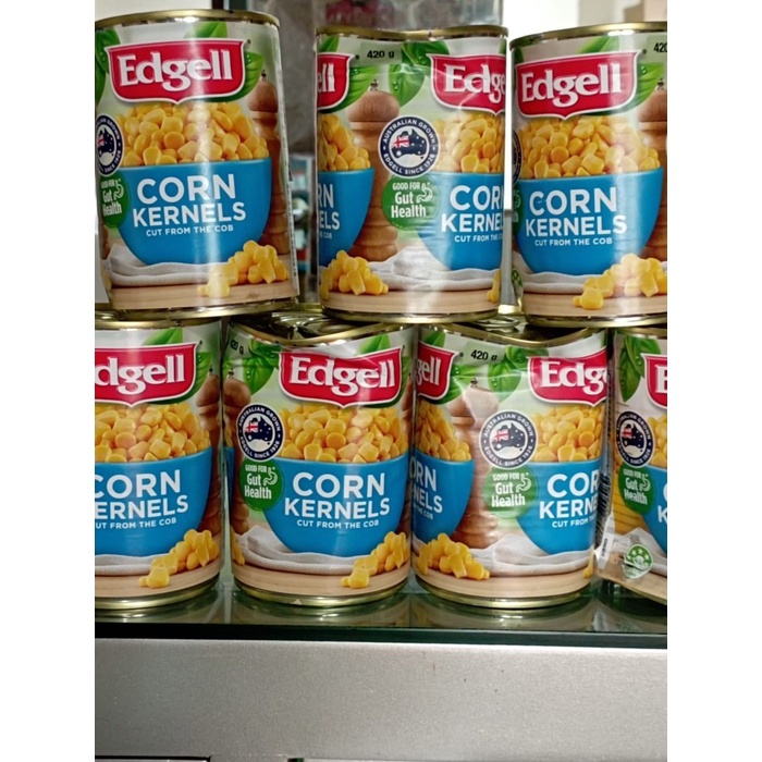 Edgell- Corn Kernels Jagung Manis. Kaleng Penyok, Isi Aman, ED Panjang