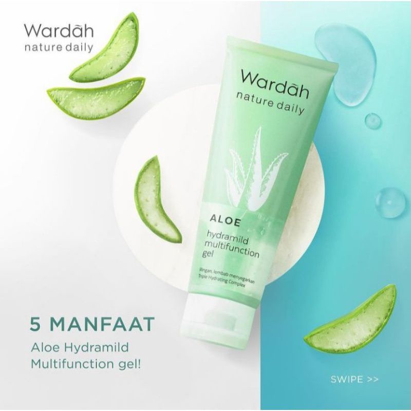 Wardah Gel Aloe Nature Daily Hydramild Multifunction Gel 100ml