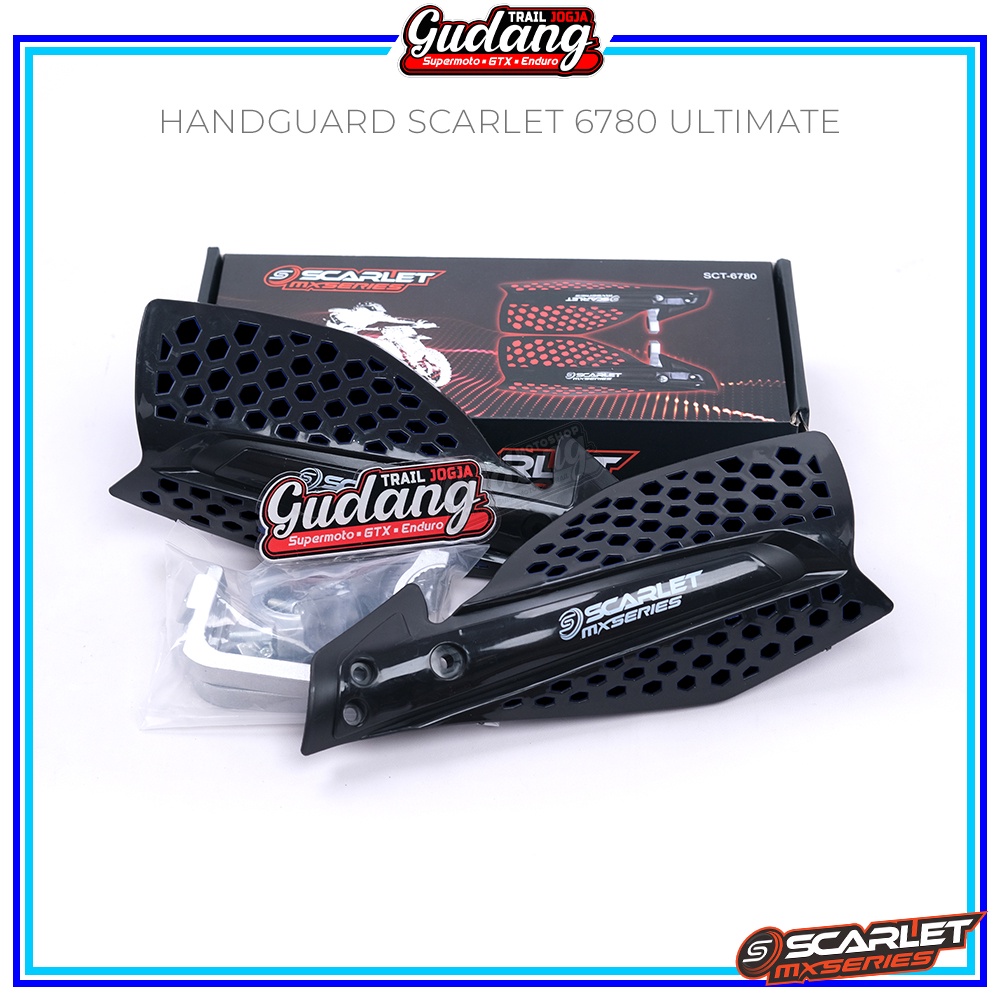 Handguard Cross Pelindung Tangan SCARLET 6780 Ultimate Besi KLX 150 BIGFOOT DTRACKER NEW CRF 150L WR 155 KTM 250 Universal