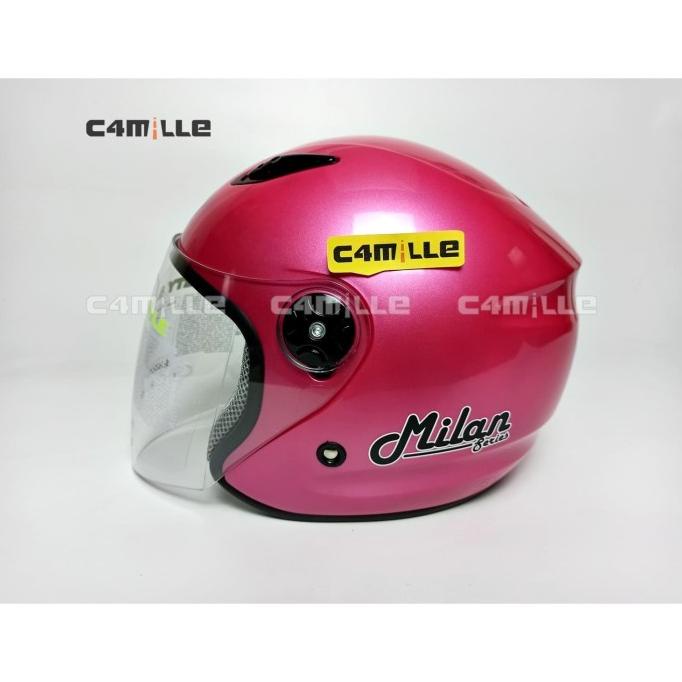 HELM BMC MILAN SOLID PINK HALF FACE