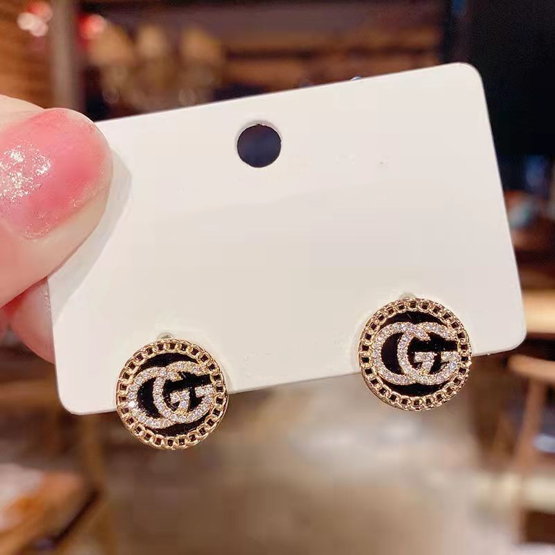 Anting Tusuk Sterling Silver 925 Model Alfabet Coco Gaya Korea Untuk Wanita