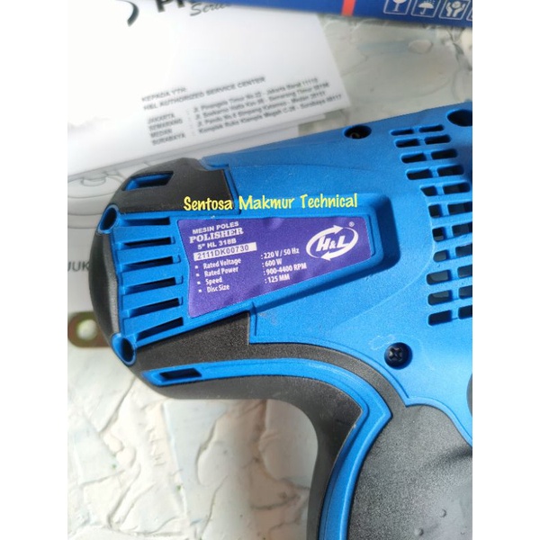 H&amp;L HL 318 5&quot; Polisher Polish Poles Mobil Variable Speed 5 Inchi