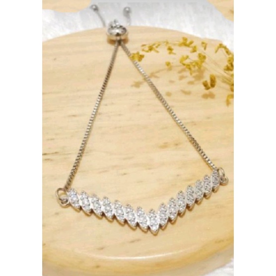 RB017. Gelang Fuji Aurel tali serut xuping berlapis emas dgn mata zircon