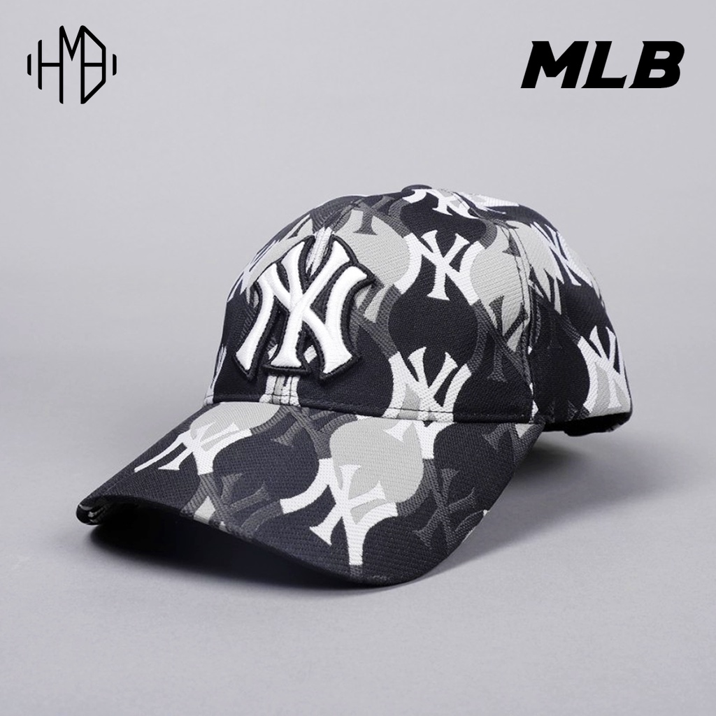 MLB Korea NY Yankees Argyle Monogram Cap Black