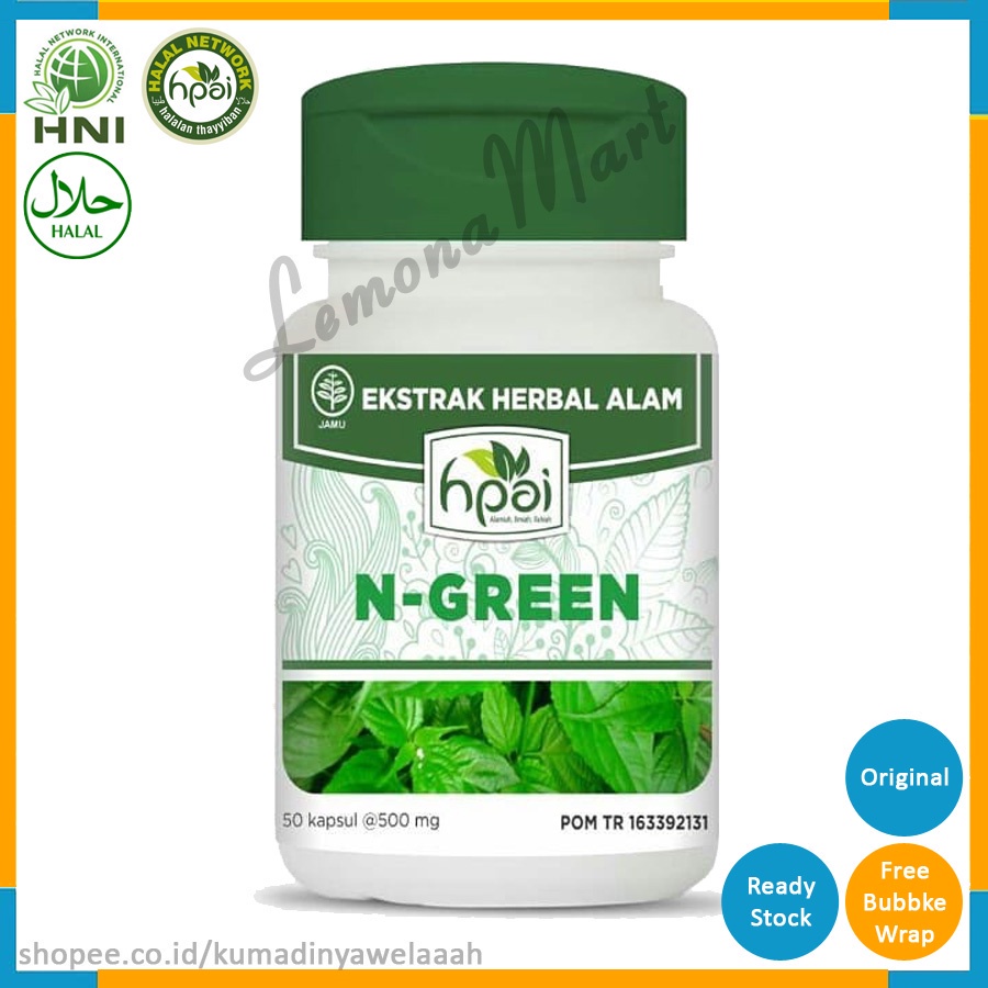 Jual N Green Klorofil Kapsul Hni Hpai Herbal Klorofil Mencegah