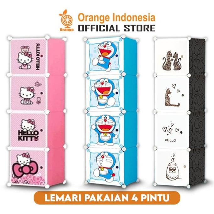 

HARGA TERMURAH Lemari Plastik 4 Pintu/ Lemari Portable Karakter Lemari stock ready