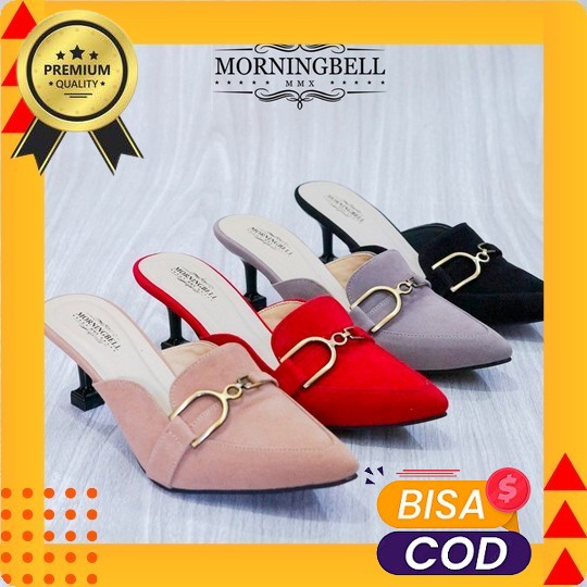 Sandal Sendal High Heels Hak Kaca Wanita 5Cm Kekinian Terbaru Premium Branded Kondangan Diana Model 