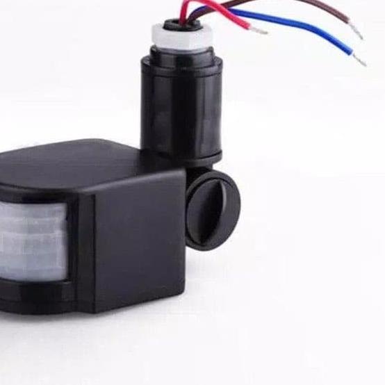 Saklar Gerak Otomatis PIR Infrared Motion Detector Sensor Outdoor 220V - Hitam