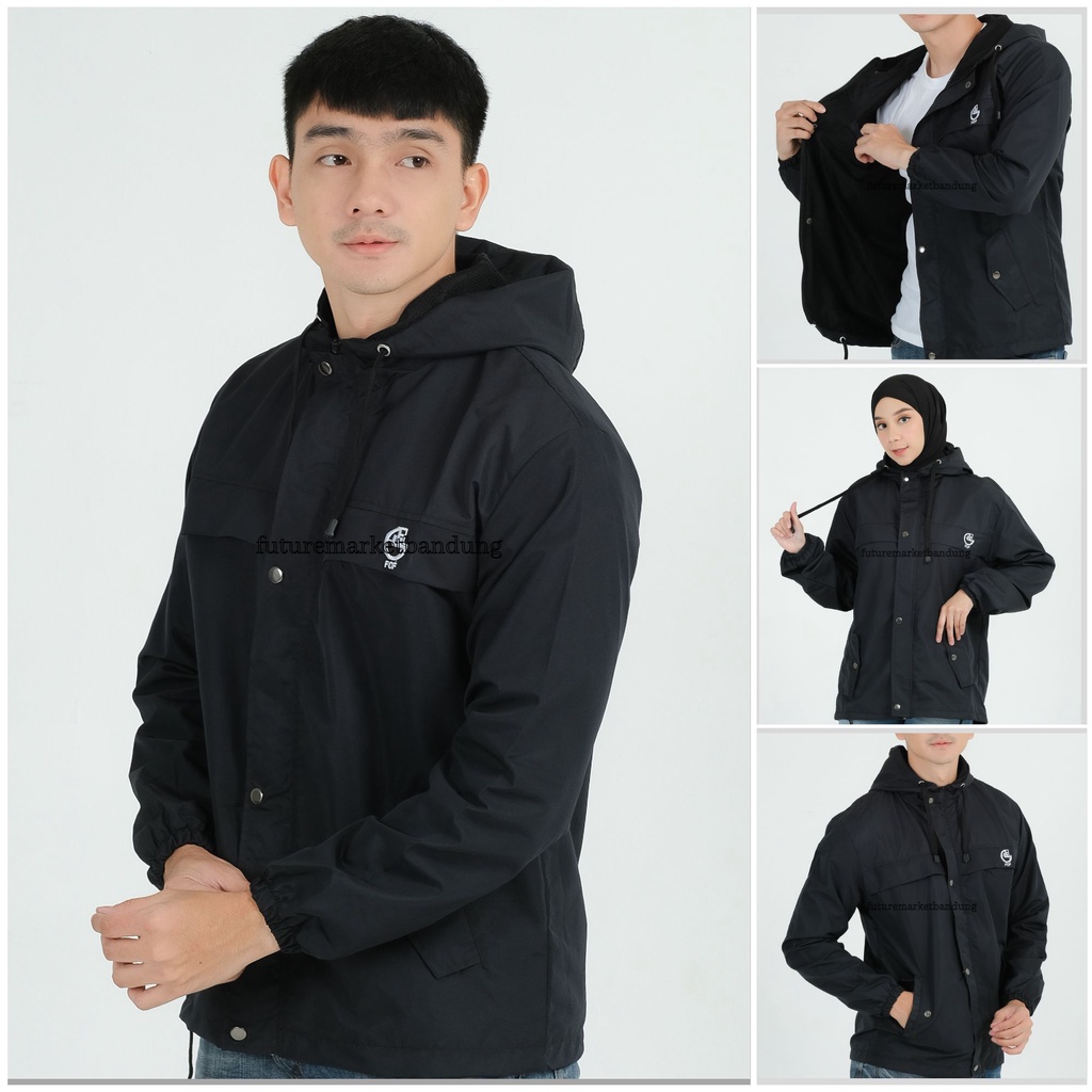 Jaket pria wanita M L XL XXL jumbo IKC 002 distro cbr six Bandung keren grosir pakaian pria H0D7 jacket jaket parasut parasit jaket gunung pria wanita WATERPROOF ORIGINAL FCF jaket hoodie jaket cowok cewek