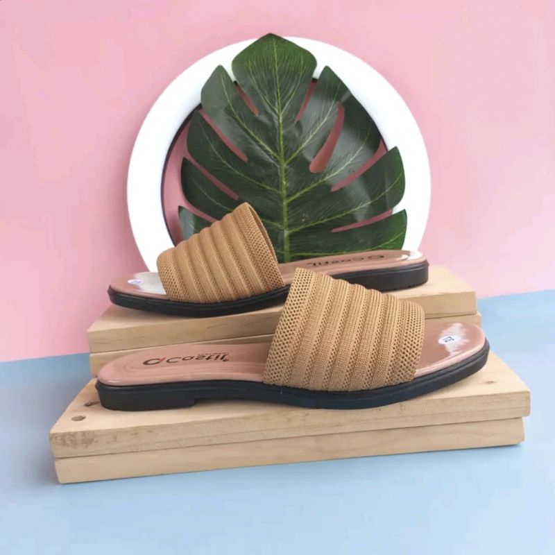 SANDAL WANITA SENDAL TPLEK WANITA FLAT SANDAL TREPES WANITA