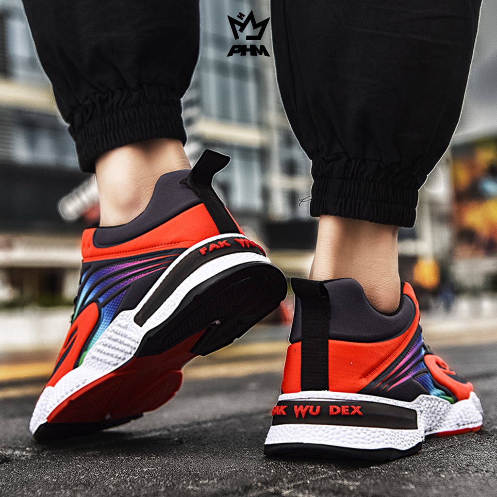 PHM Sepatu Sneakers Pria Olahraga Sport Shoes Casual Running Messi Biru