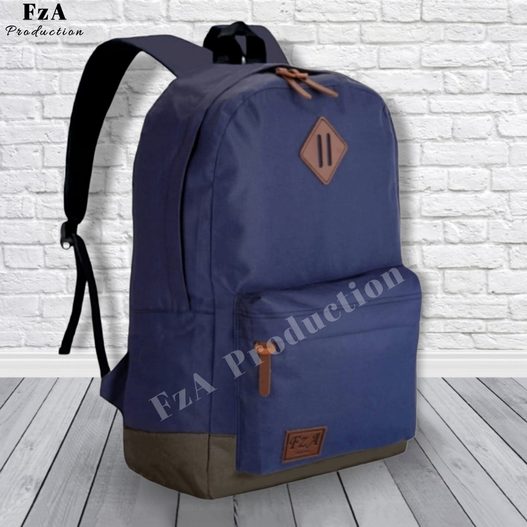 Tas Ransel Punggung Distro Casual Pria Wanita / Tas Ransel Laptop Original - FzA GRATIS Dompet Sakko HP