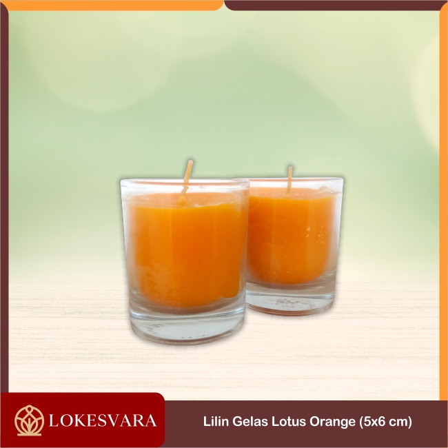 Lilin Candles Gelas Lotus Stearin Wax Dekorasi 5x6cm