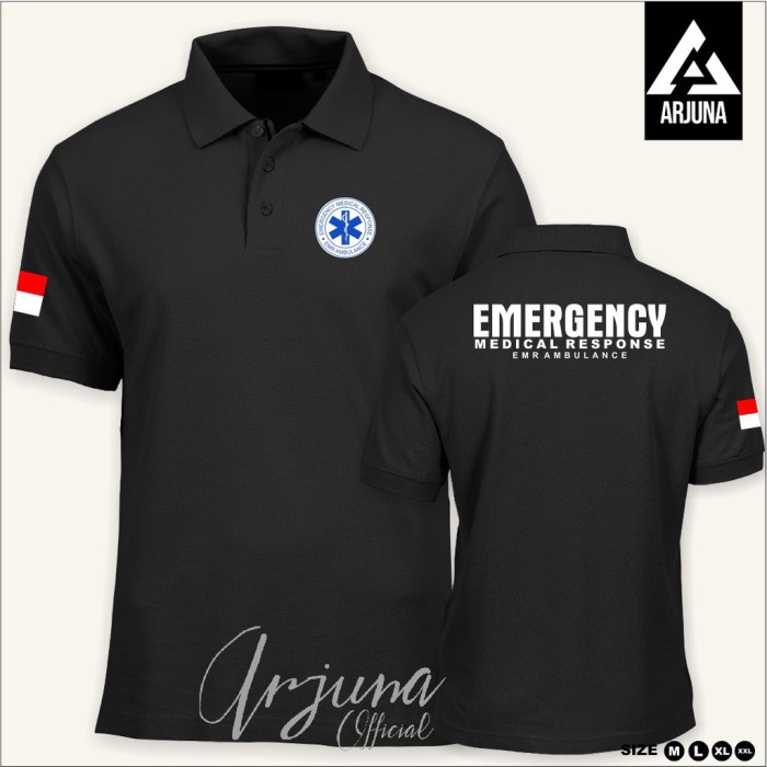 BAJU POLO KERAH EMERGENCY MEDICAL RESPONSE AMBULANCE