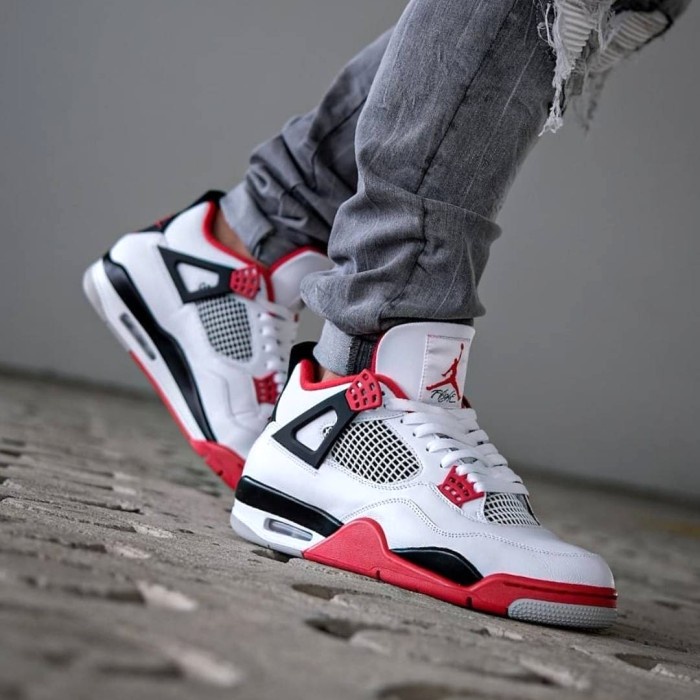 PROMO COD Sepatu Nike Air Jordan 4 Retro Fire Red Premium Original